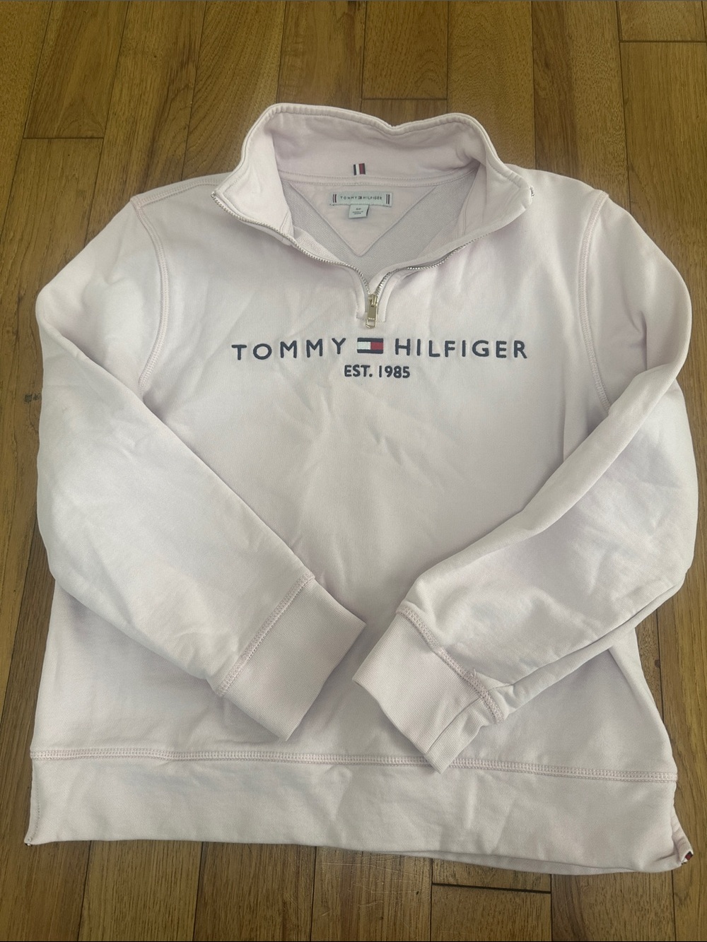 Tommy Hilfiger Light Pink Women's Quarter-Zip Sweatshirt